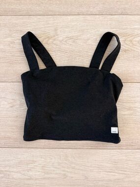 Vuori Black Strapless Crop Top